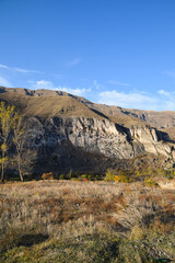 A cave monastery site in Vardzia, southern Georgia