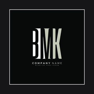 Initial Letter BMK Logo - Simple Business Logo for Alphabet B, M and K