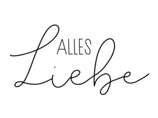 Alles Liebe Handlettering