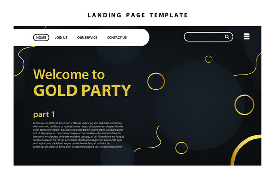 landing page template website presentation digital marketing flat design startup event business set