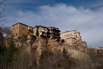 krajobraz widok góry budynki architektura cuenca hiszpania