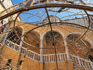 Ferrara, Italy. Grand staircase of the marquis palace, now the town hall.