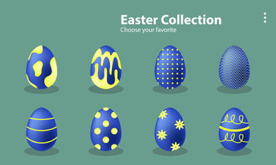 happy easter egg element template logo illustration vector drawing season collection set cartoon art