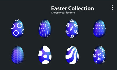 happy easter egg element template logo illustration vector drawing season collection set cartoon art