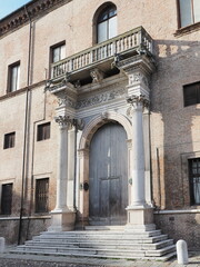 Ferrara, Italy. Palazzo Prosperi Sacrati, historic building located in the Renaissance area called Addizione Erculea.