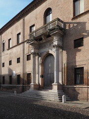 Ferrara, Italy. Palazzo Prosperi Sacrati, historic building located in the Renaissance area called...