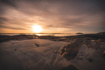 Winter sunrise at the beach