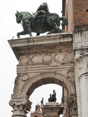 Ferrara, Italy. Volto del cavallo, entrance to the courtyard of the marquis palace. In the...