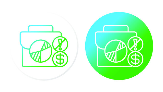 Conservative Investment Portfolio. Gradient Icons