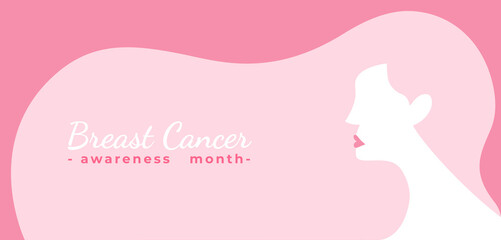 Banner of breast cancer, awareness month concept.