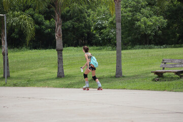 person running on the park