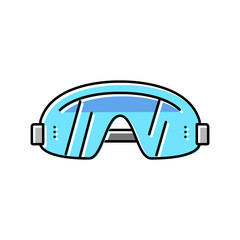 glasses wingsuit tool color icon vector illustration