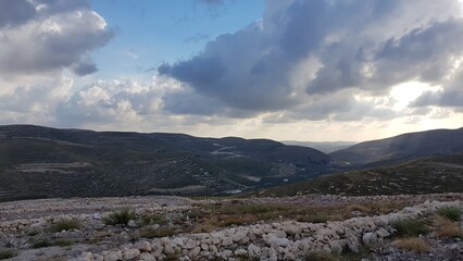 mountains and clouds
