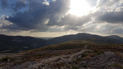 sunrise in the mountains