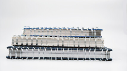 notebooks on the white background