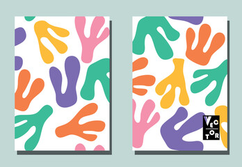 Two covers with blots. Colorful print for flyers; banners.