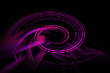Fond abstrait futuriste en couleurs violet et rose. Effet tourbillon.	