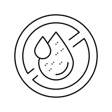 formaldehyde free keratin line icon vector illustration
