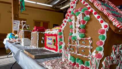 Public ginger bread house contest display