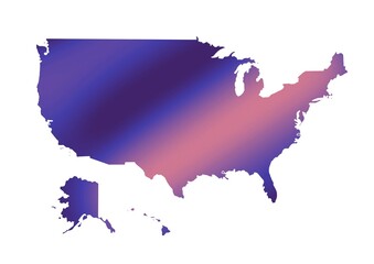 Map of the US, including Alaska and Hawaii