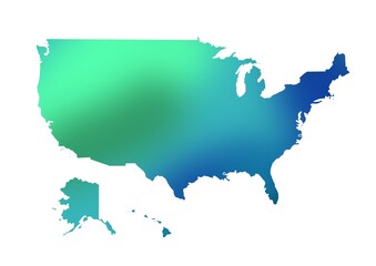 Map of the US, including Alaska and Hawaii