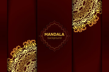 Luxury mandala background with golden arabesque pattern | mandala background with floral ornament | Vector mandala for decoration invitation cards, wedding, logos, cover, brochure, flyer, banner