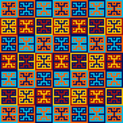 Ethnic pattern colombian wayuu	
