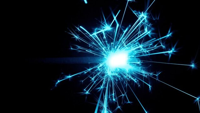 Fuse Ignites And Burns Bright Blue