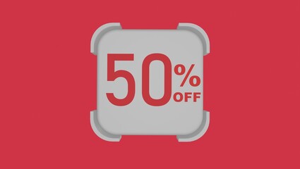 3d number with percentage followed by an 