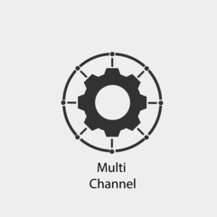 Multi channel vector icon illustration sign