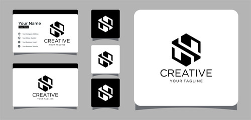 letter S with abstract line style design inspiration