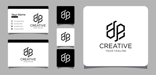 letters P and D with abstract line style design inspiration