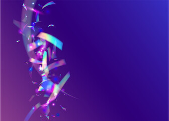 Transparent Tinsel. Shiny Vaporwave Wallpaper. Light Confetti. Crystal Art. Violet Disco Sparkles. Retro Flare. Rainbow Background. Fantasy Foil. Pink Transparent Tinsel
