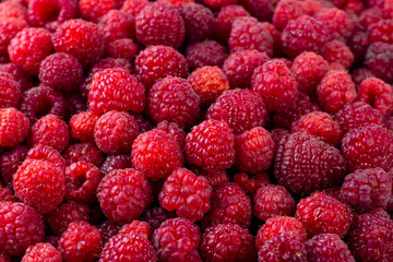 Raspberry.  Ripe berry nature background.