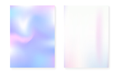 Holographic cover set with hologram gradient background.