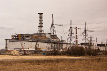 Fototapeta na wymiar Elektrownia atomowa w Czarnobylu