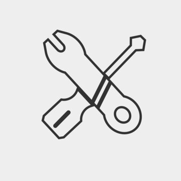 Repair tools vector icon illustration sign