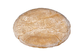 Polish traditional loaf o bread on white isolated background.