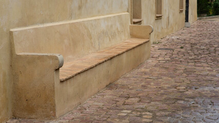 Banco de descanso de obra tradicional