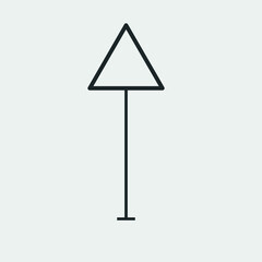 Road sign vector icon illustration sign