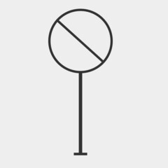 Road sign vector icon illustration sign