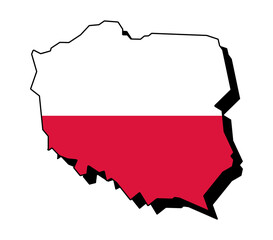 Fototapeta premium Poland Map Vector Illustration. Map of Poland with Polish Flag