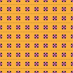 Cute seamless pattern or background with doodle flowers