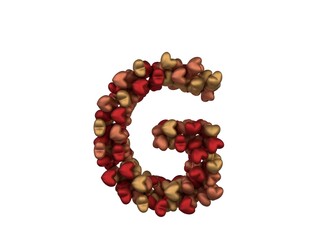 Heart Themed Font Letter G