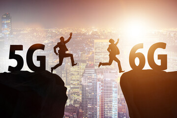 Concept of moving from 5g technology to 6g