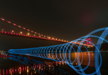Obraz premium bridge at night