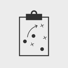 Strategy clipboard vector icon illustration sign