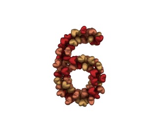 Heart Themed Font Number 6