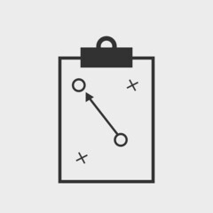 Strategy clipboard vector icon illustration sign