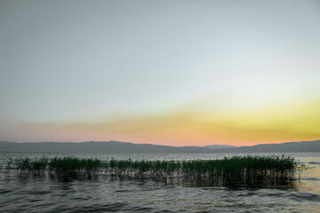 sunrise over the river